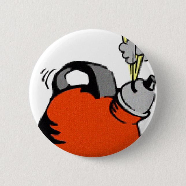 Badge Rond 5 Cm Bouilloire de ébullition (Devant)
