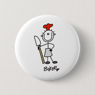 Badge Rond 5 Cm Boulanger avec Racloir