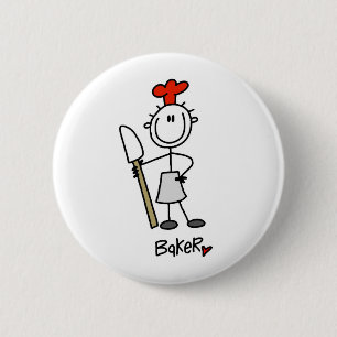 Badge Rond 5 Cm Boulanger avec Racloir