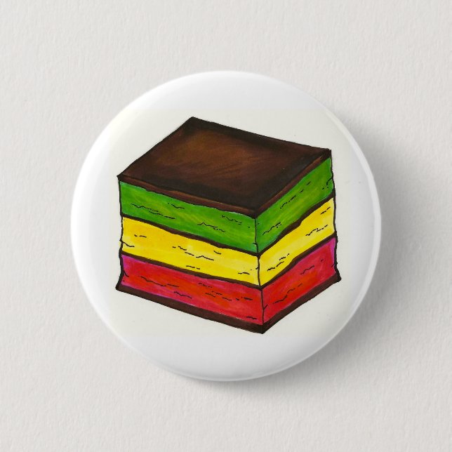 Badge Rond 5 Cm Boulangerie Italienne Arc-en-ciel Sept 7 Couches C (Devant)