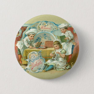 Badge Rond 5 Cm Boulangeries au chocolat Antique