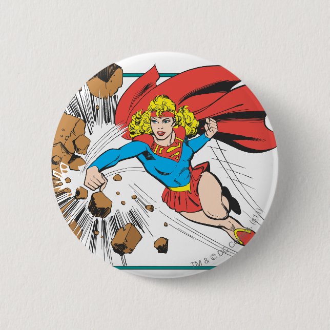 Badge Rond 5 Cm Boulder de Supergirl (Devant)