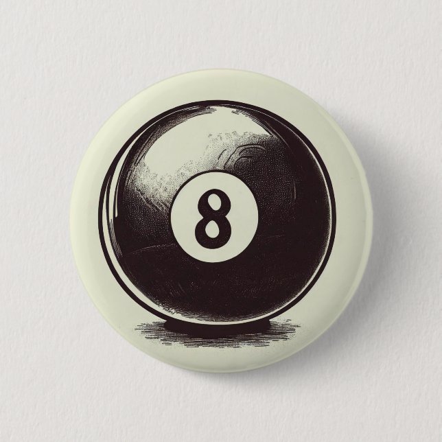 Badge Rond 5 Cm Boule Cue-t-Huit (Devant)