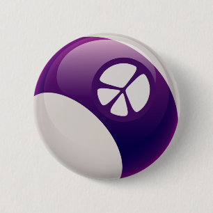 BADGE ROND 5 CM BOULE DE BILLARDS DE SIGNE DE PAIX