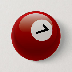 BADGE ROND 5 CM BOULE DE BILLARDS DU NUMÉRO 7