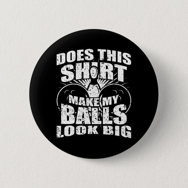 Badge Rond 5 Cm Boule de Bowling - Boule de Gag pour Homme (Devant)
