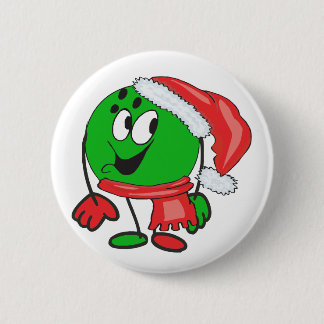 Badge Rond 5 Cm Boule de bowling de Noël heureux utilisant un