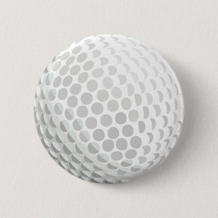Badge Rond 5 Cm Boule de golf blanche pour le golfeur - handicap