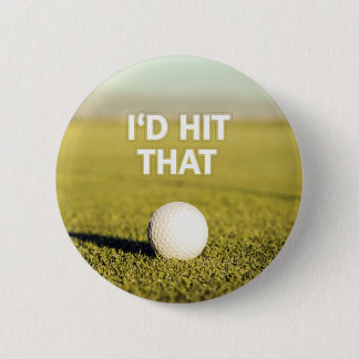 Badge Rond 5 Cm Boule de golf je frapperais ce design