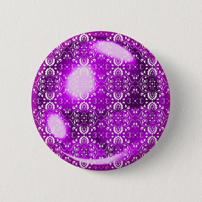 Badge Rond 5 Cm Boule de métal violet (Devant)