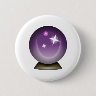 Badge Rond 5 Cm Boule magique en cristal - Emoji