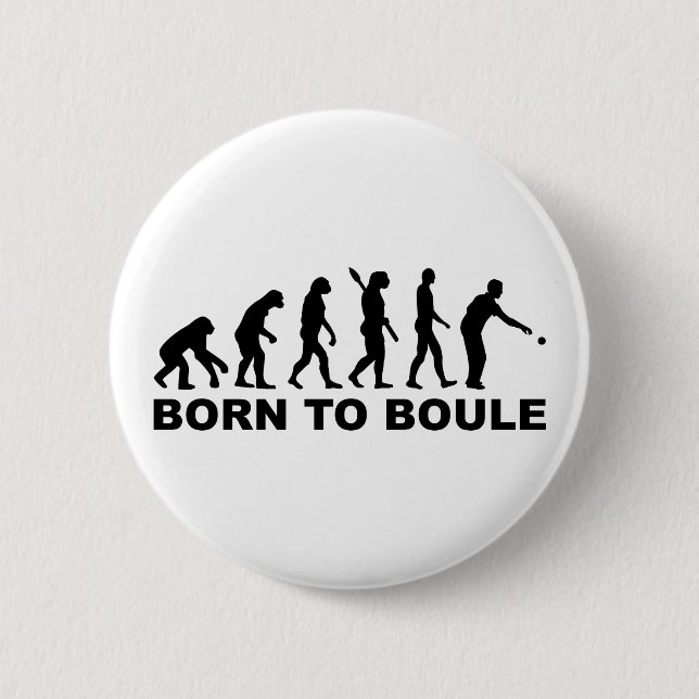 Badge Rond 5 Cm Boule Petanque d'évolution (Devant)