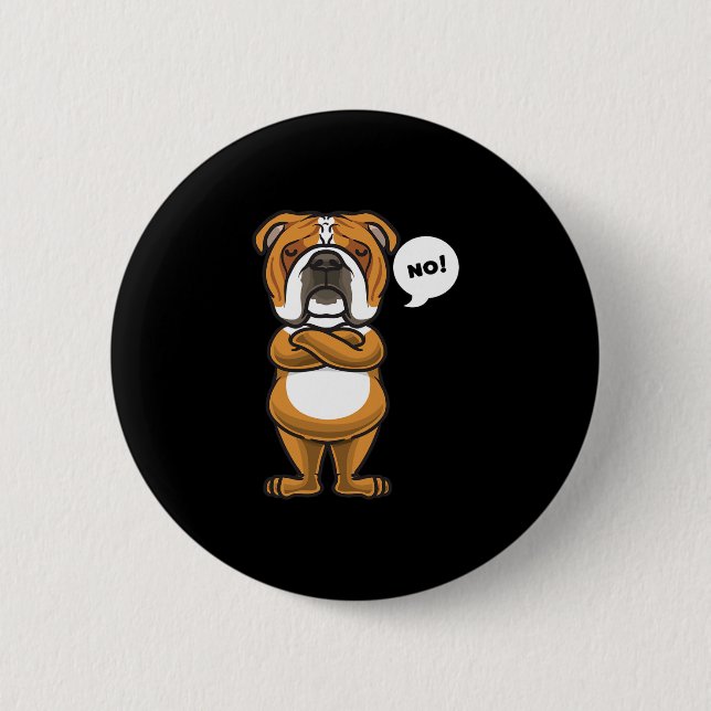 Badge Rond 5 Cm Bouledogue anglais  (Devant)