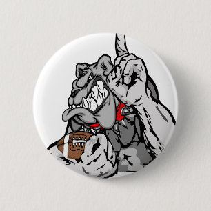 Badge Rond 5 Cm bouledogue du football