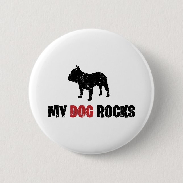 Badge Rond 5 Cm Bouledogue français (Devant)
