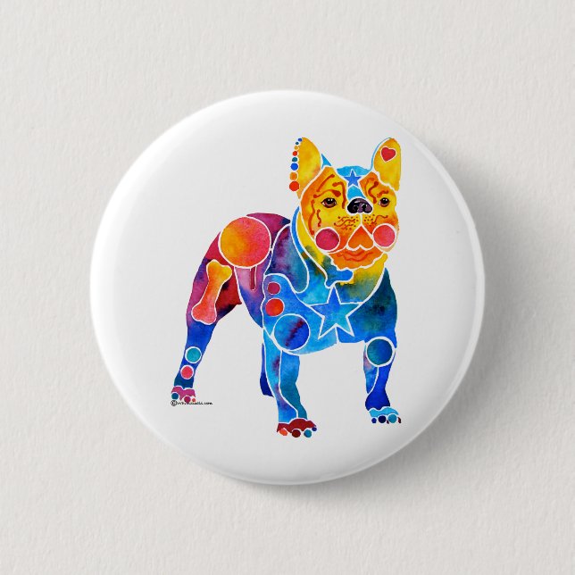 Badge Rond 5 Cm Bouledogue français (Devant)