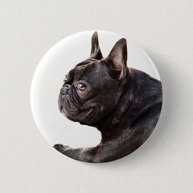 Badge Rond 5 Cm Bouledogue français (Devant)
