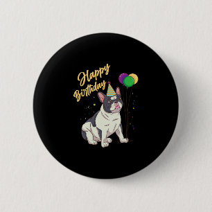 Badge Rond 5 Cm Bouledogue français d'anniversaire
