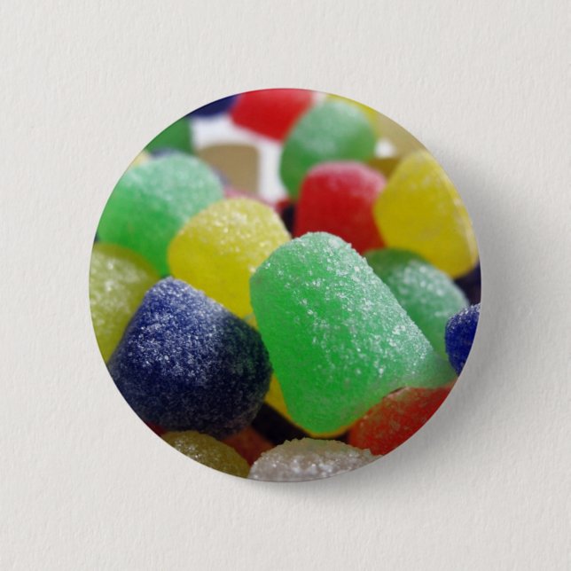Badge Rond 5 Cm Boules de gomme en abondance (Devant)