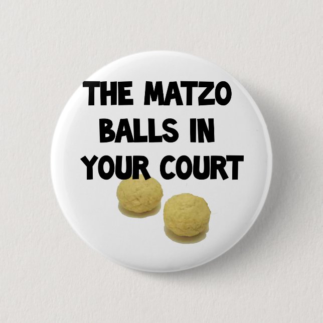 Badge Rond 5 Cm boules de matzoh (Devant)