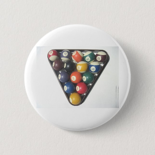 Badge Rond 5 Cm Boules de piscine (Devant)