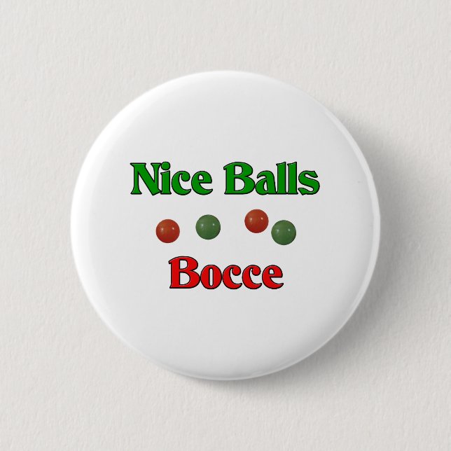 Badge Rond 5 Cm Boules gentilles. Bocce (Devant)