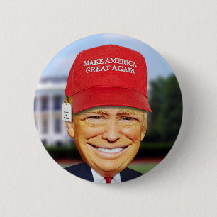 BADGE ROND 5 CM BOULET DRÔLE DE TRUMP