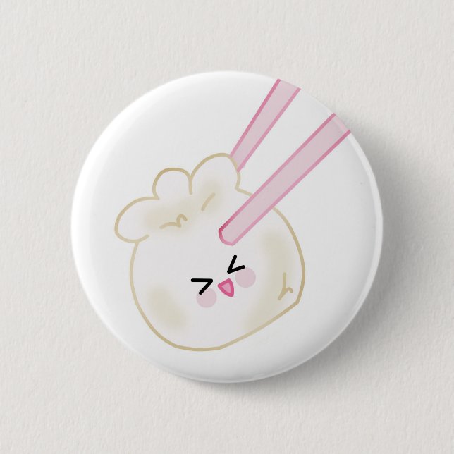 Badge Rond 5 Cm boulette et bouton de baguettes (Devant)