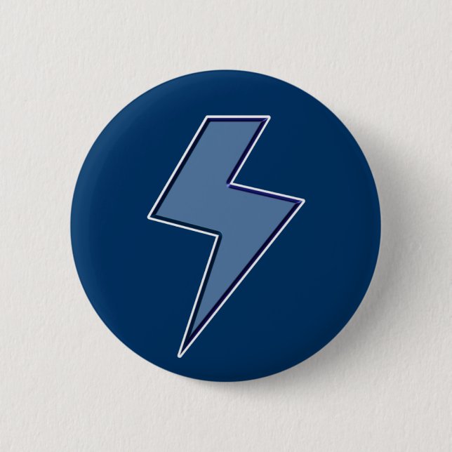 Badge Rond 5 Cm Boulon bleu (Devant)