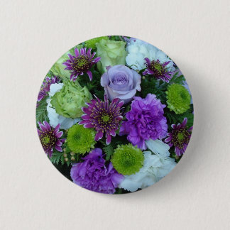 Badge Rond 5 Cm Bouquet d'Alma Fleurit Violet