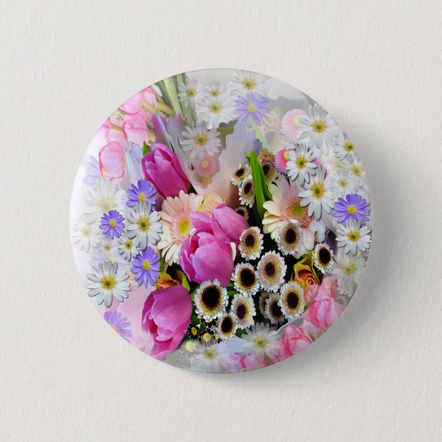 Badge Rond 5 Cm Bouquet d'avril (Devant)