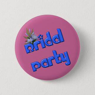 Badge Rond 5 Cm Bouquet de fleurs de la fête de mariée