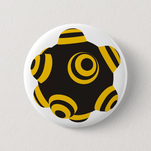 Badge Rond 5 Cm Bourdon de ClumpBubble (Devant)