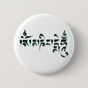 Badge Rond 5 Cm Bourdonnement III de l'OM Mani Padme