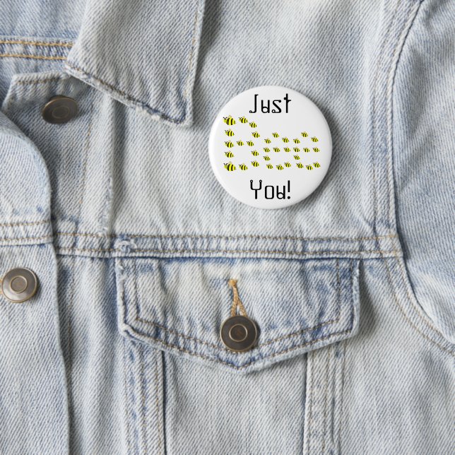 Badge Rond 5 Cm Bourdons jaunes (En situation)