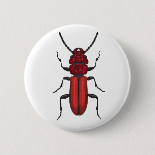 Badge Rond 5 Cm Bousier rouge