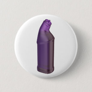 Badge Rond 5 Cm Bouteille liquide de nettoyage pourpre