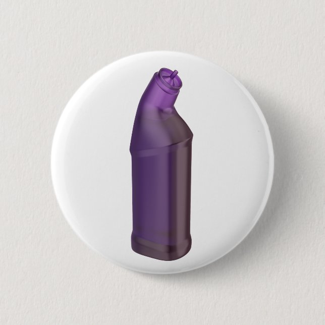 Badge Rond 5 Cm Bouteille liquide de nettoyage pourpre (Devant)