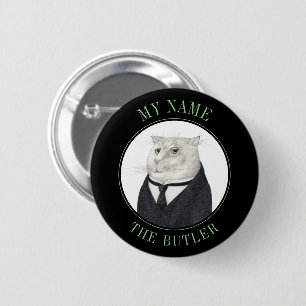 Badge Rond 5 Cm BOUTEILLÈRE Nom CAT Balise Bouton d'épingle d'insi