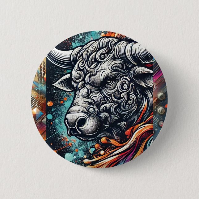 Badge Rond 5 Cm Bouton (Devant)