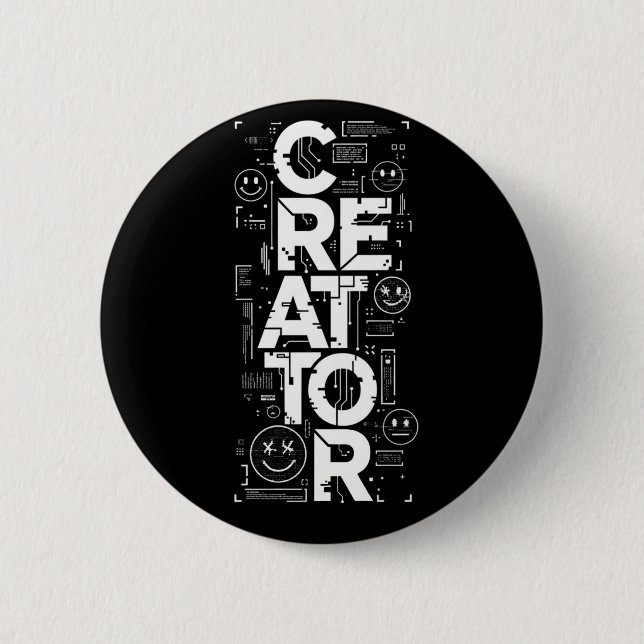Badge Rond 5 Cm Bouton (Devant)