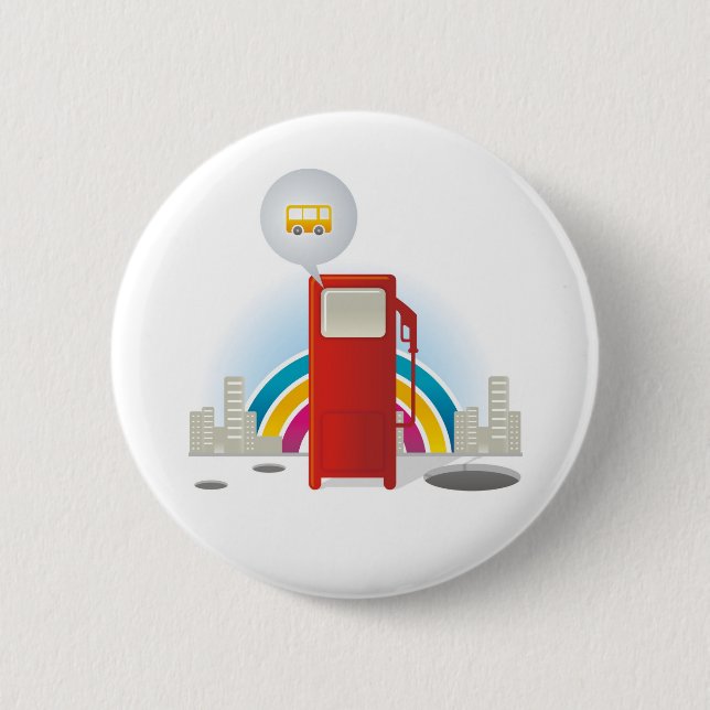 Badge Rond 5 Cm Bouton (Devant)