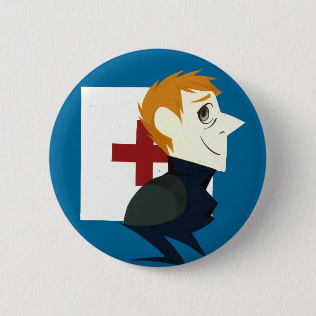 Badge Rond 5 Cm Bouton (Devant)