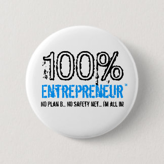 Badge Rond 5 Cm Bouton 100% d'Entrepreneur™