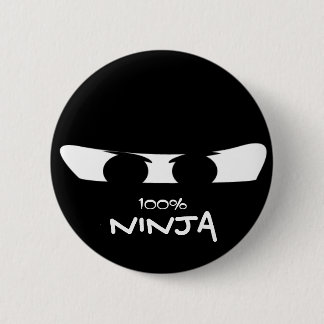 Badge Rond 5 Cm Bouton 100% NINJA