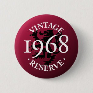 Badge Rond 5 Cm Bouton 1968 vintage de Pinback de réservation