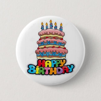 Badge Rond 5 Cm Bouton 1 de joyeux anniversaire