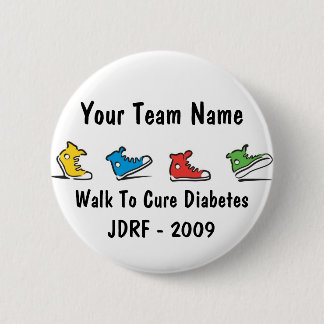 Badge Rond 5 Cm Bouton 2009 d'équipe de promenade de JDRF