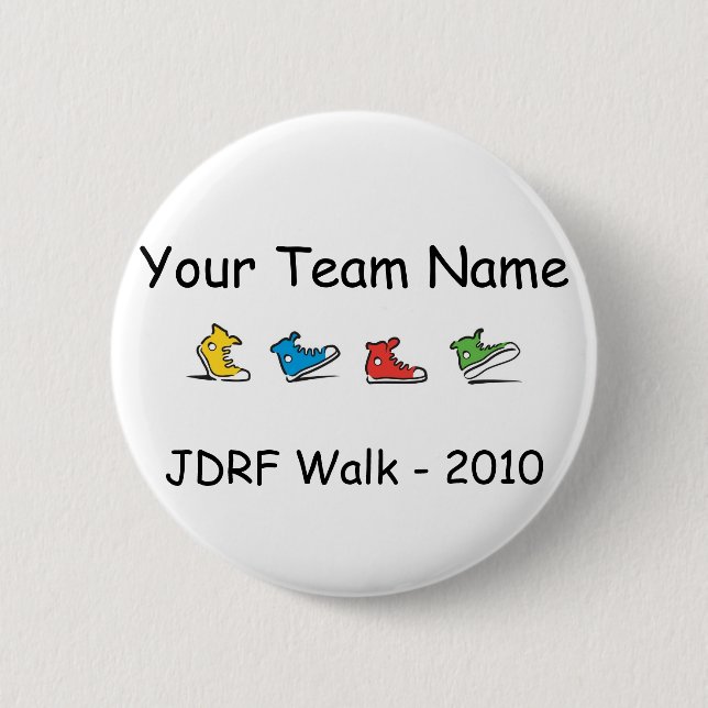 Badge Rond 5 Cm Bouton 2010 d'équipe de promenade de JDRF (Devant)