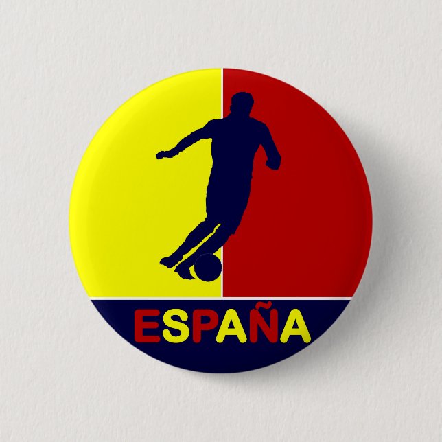 Badge Rond 5 Cm Bouton 2010 du football d'Espana Espagne (Devant)